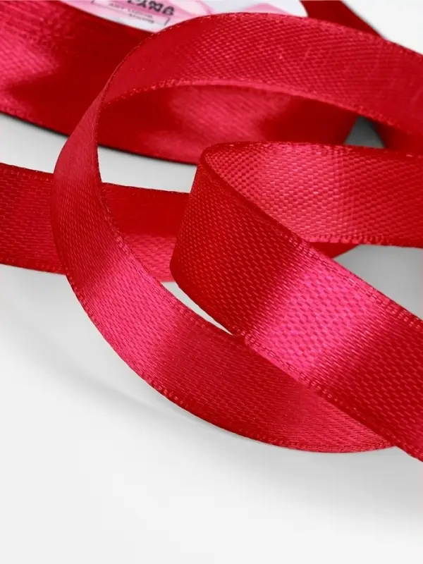 Лента атласная, 12 мм, 23±1 м, красная №33 Лента атласная, 12 мм, 23±1 м, красная №33