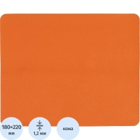 Коврик для мыши HMP0004 иск.кожа/22х18х0,12/оранжевый