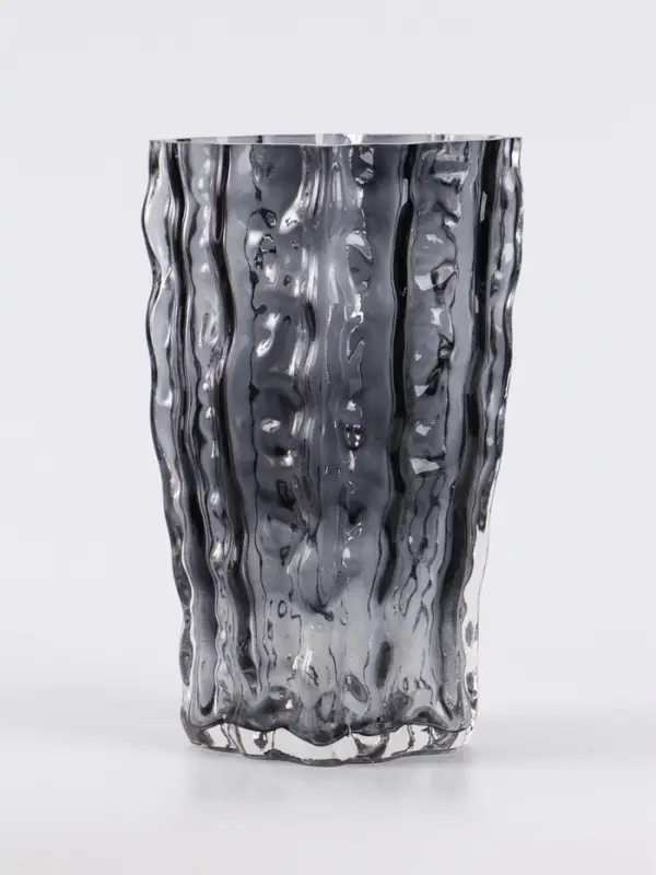 Ваза «Фонс», 24×14.5 см, стекло, чёрная