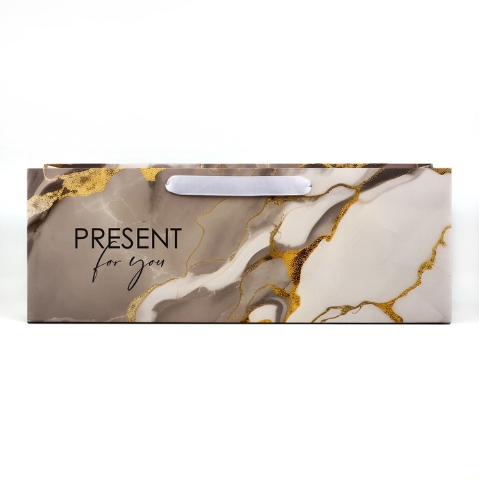 Пакет под бутылку горизонтальный «Мрамор», 36 × 10 × 13 см Пакет под бутылку горизонтальный «Мрамор», 36 × 10 × 13 см