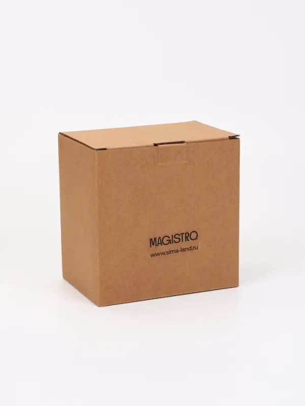 Кофейная пара Magistro Coffee time, 2 предмета: чашка 280 мл, блюдце d=15.5 см, фарфор, красная