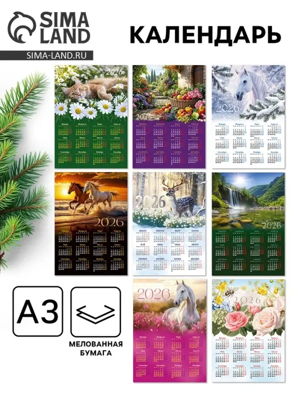 Календарь 2026 &laquo;МИКС 1&raquo;, А3
