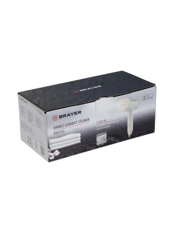 Отпариватель BRAYER 4130BR, ручной, 1200Вт, 100мл, 18 г/мин, 1.9м, бежевый