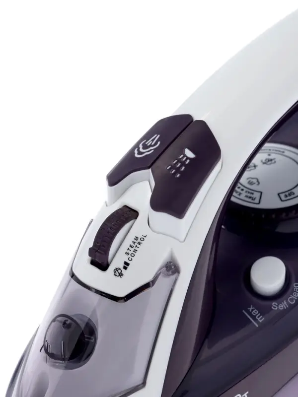 Утюг ENERGY EN-344, 2200 Вт, тефлоновое покрытие, 350 мл, подача пара до 25 г/мин, фиолетовый