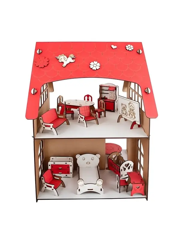 Кукольный домик &laquo;Машенька&raquo;, 16 элементов, декор и мебель в комплекте