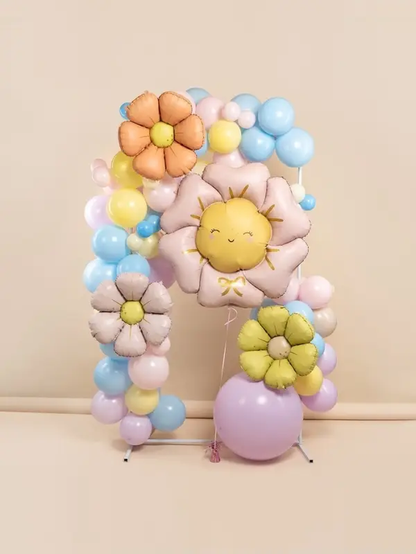 Воздушный шар фольгированный 25" &laquo;Ромашка&raquo;, светло - розовый сатин