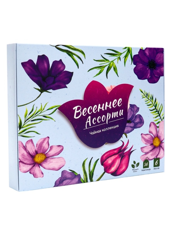 Подарочный чай "Весеннее ассорти", 36 пакетиков