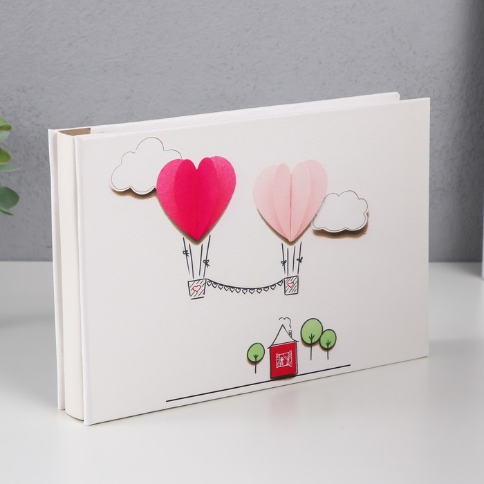 Фотоальбом на 50 фото 15х21 см Фотоальбом на 50 фото 15х21 см "Полёт воздушных шаров" кожзам, в коробке 4х26х18,5 см