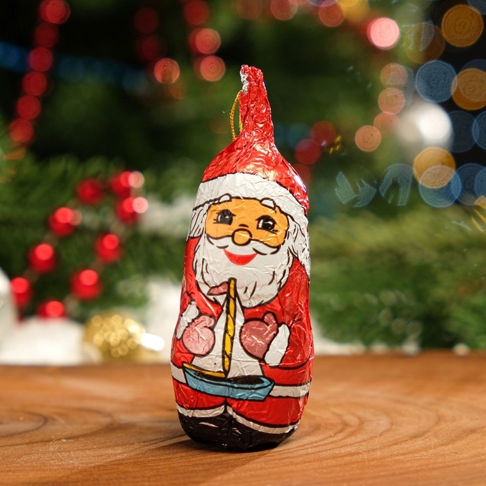 Шоколад молочный фигурный Шоколад молочный фигурный "Ёлочные украшения Санты", 100 г