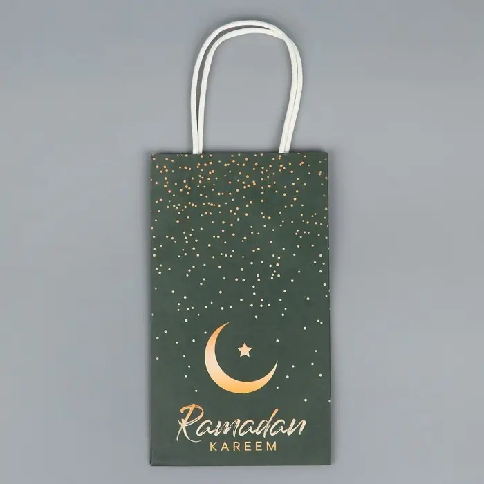 Пакет подарочный крафтовый «Рамадан», 12 х 21 х 9 см