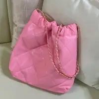 Сумка - мешок женская без застёжки, 35&times;7&times;33 см, со стёжкой, розовая