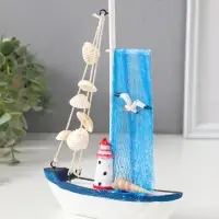 Сувенир интерьерный "Судно с маяком" 3,7х16х21,3 см