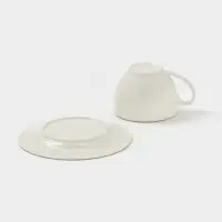 Чайная пара "Цветы" блюдце 15,5х2 см, чашка 12х9х7 см