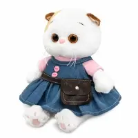Мягкая игрушка &laquo;Кошечка Ли-Ли baby в сарафане деним&raquo;, 20 см