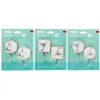 Крючки самоклеящиеся тм VETTA Белый мрамор, пластик, металл, 2 шт