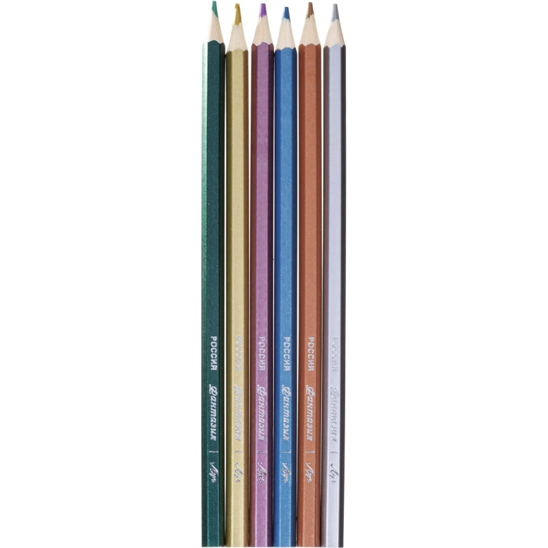 Карандаши цветные Фантазия, металлик, 6 цв. 33С 2192-08 набор