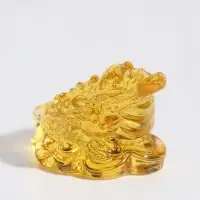 Фигурка из стекла &laquo;Денежная жаба&raquo;, 5&times;4&times;3.5 см, жёлтая