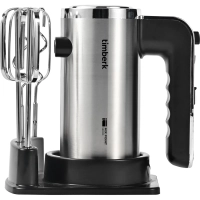 Миксер Timberk T-HM40S49, 550Вт, 5 режимов, подставка, серебристый