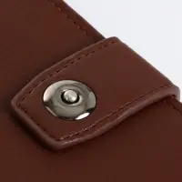 Портмоне мужское, на магните, три отделения, коричневое