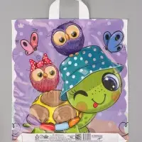 Пакет подарочный Черепашка 42 х 38 см 37 мкм