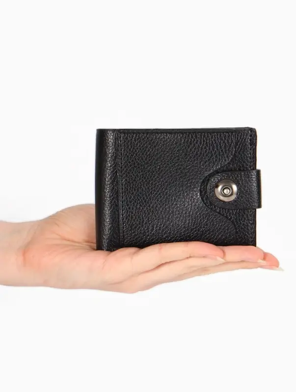 Портмоне мужское &laquo;Фади&raquo;, на магните, три отделения, чёрное