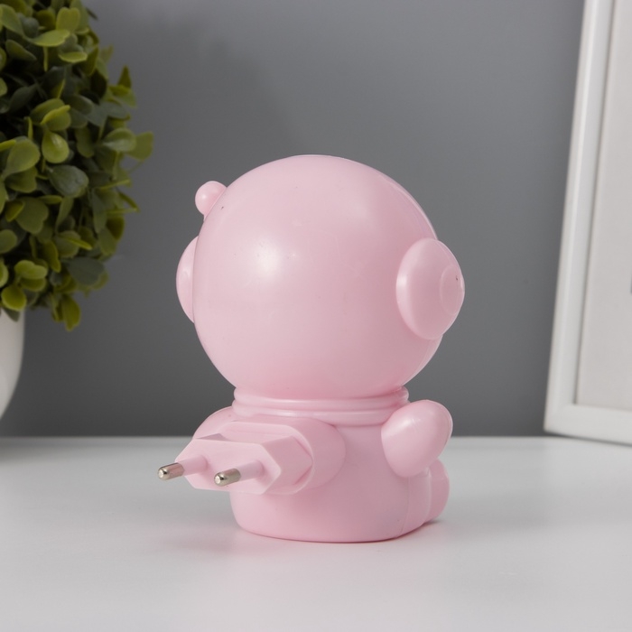 Ночник «Приветливый космонавт» 1Вт LED 4000-6000К Розовый 10х9х11,5см Ночник «Приветливый космонавт» 1Вт LED 4000-6000К Розовый 10х9х11,5см