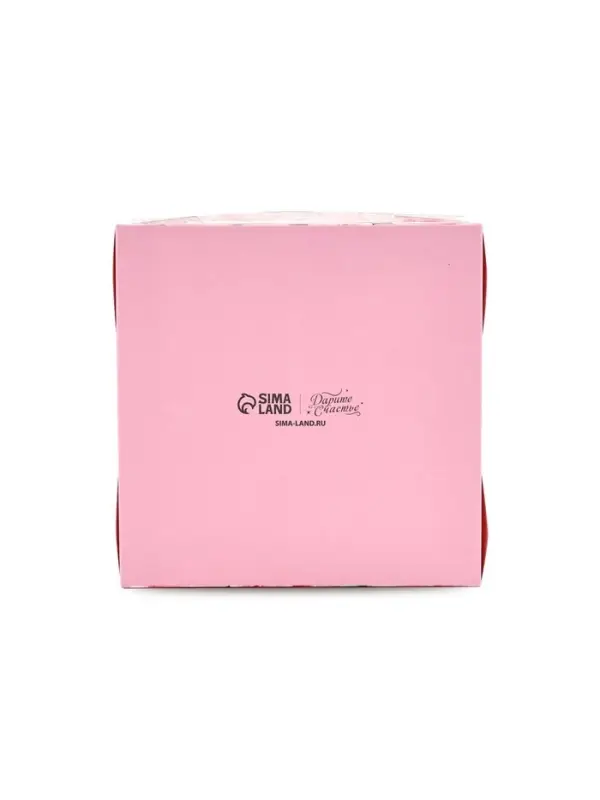 Коробка для капкейков, кондитерская упаковка, 4 ячейки &laquo;Поздравляю с 8 марта&raquo;, 16&times;16&times;10 см