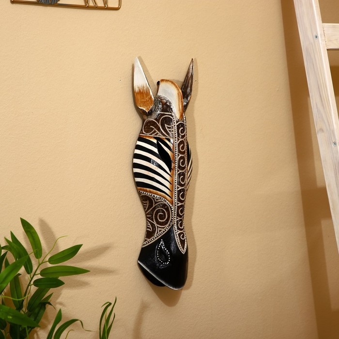 Маска «Зебра», 55 см +/- 5 см, албезия