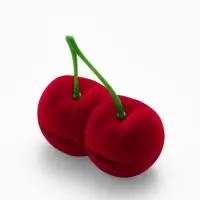 Футляр под серьги, кольца &laquo;Вишня&raquo;, бархатный, 7&times;6.5&times;3.5 см, красный