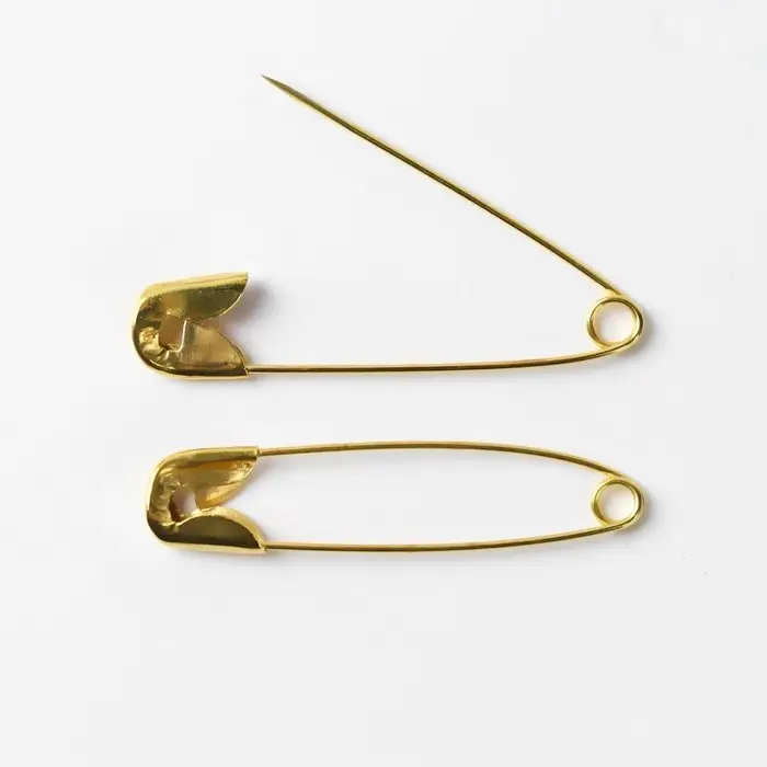 Булавки английские, 37 мм, 10 шт., цвет золотой