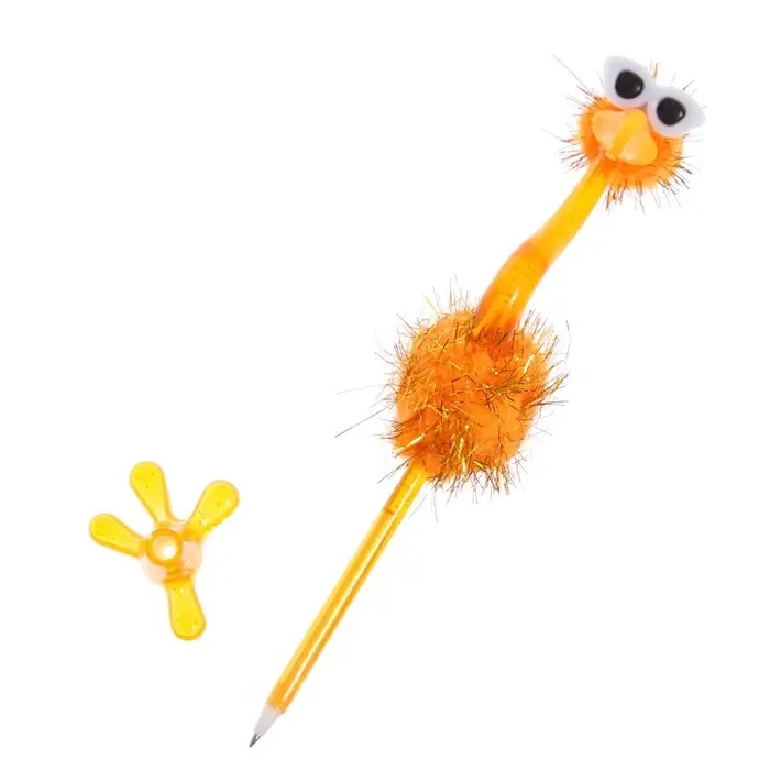 Ручка - прикол шариковая Calligrata &laquo;Страус в очках&raquo;, МИКС