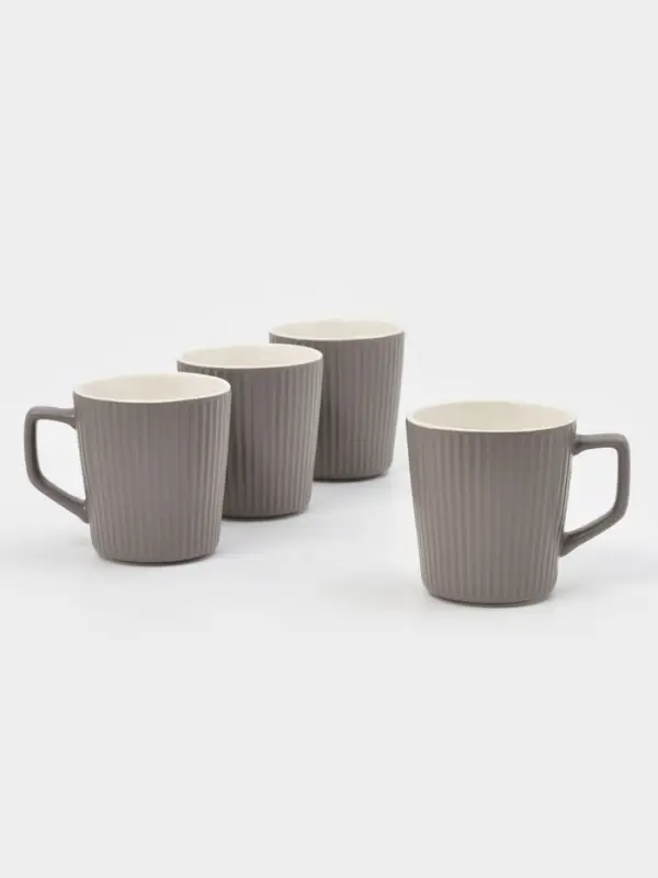 Набор кружек 4 шт "Loft" размер 12х9х10 см  цвет серый