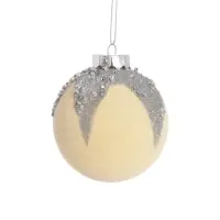 Ёлочные шары &laquo;Бархат. Фестиваль&raquo;, новогодние, d=8 см, 6 шт., завитки, белый