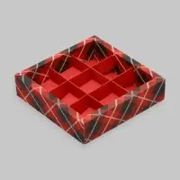 Коробка под 9 конфет &laquo;Счастливого Нового года&raquo;, 14.5&times;14.5&times;3.5 см