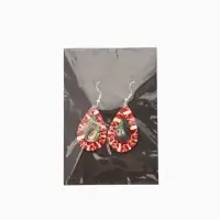 Серьги &laquo;Капельки&raquo;, 5.5&times;2 см, ракушка, красные