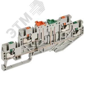 ARMAFIX Клемма пружинная Push-in CP-ML 2 ур. с ножевым размыкателем 2,5мм2 серая IEK