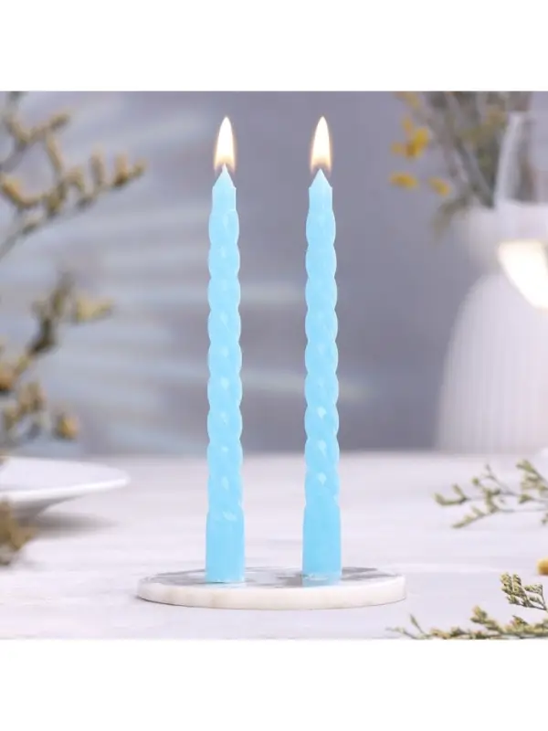Свечи витые ароматические, 1.5&times;15 см, 2 шт., яблоко