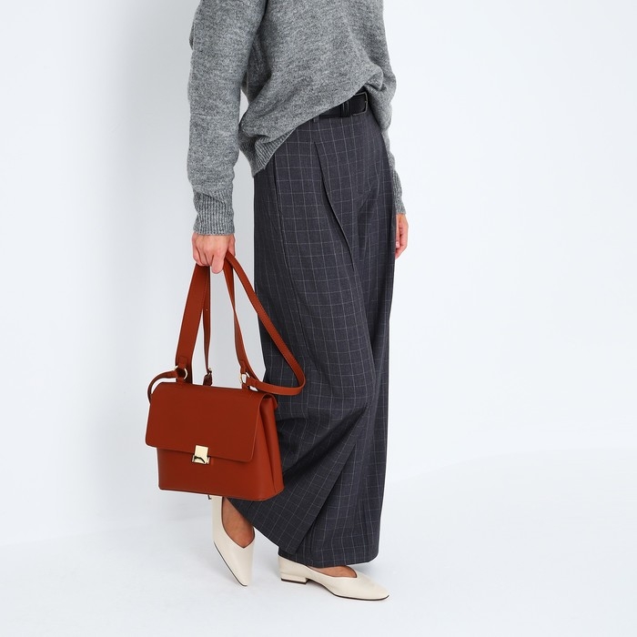 Сумка-мессенджер на молнии, цвет рыжий Сумка-мессенджер на молнии, цвет рыжий