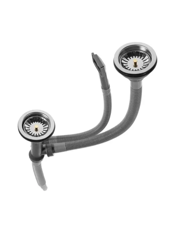 Мойка кухонная ZEIN, накладная, двойная, 0.6 мм, 80&times;48&times;15 см, 3 1/2&rsquo;&rsquo;, с сифоном