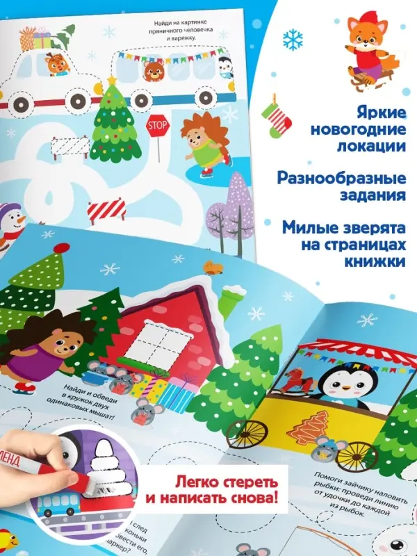 Книжка многоразовая &laquo;Напиши и сотри. Для мальчиков&raquo;, 12 стр., с маркером