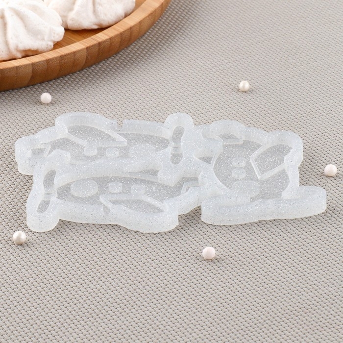 Силиконовый молд для леденцов и шоколада «Самолетик», 7×4,5 см, цвет прозрачный Силиконовый молд для леденцов и шоколада «Самолетик», 7×4,5 см, цвет прозрачный