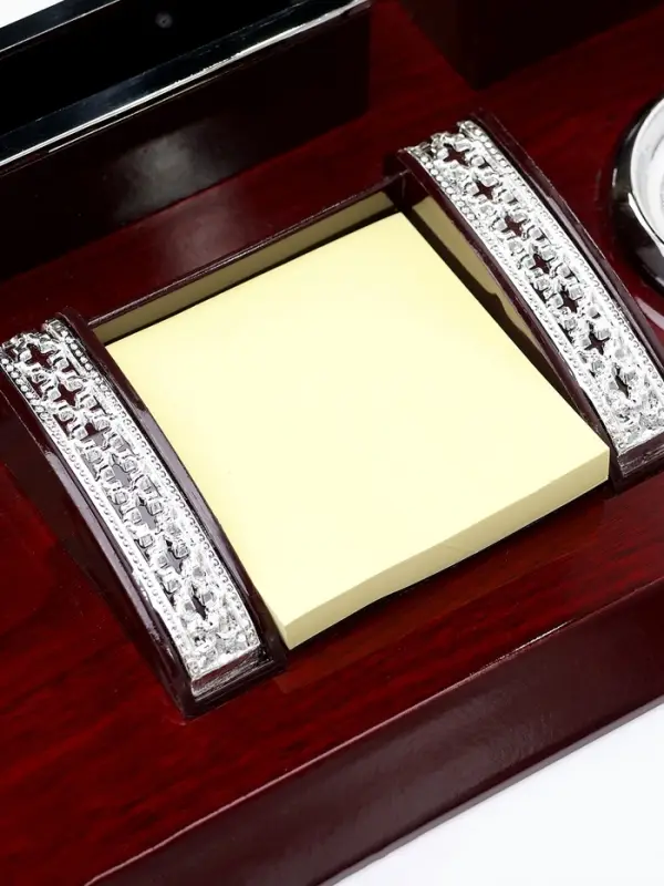 Набор настольный 6 в1 с визитницей, красное дерево