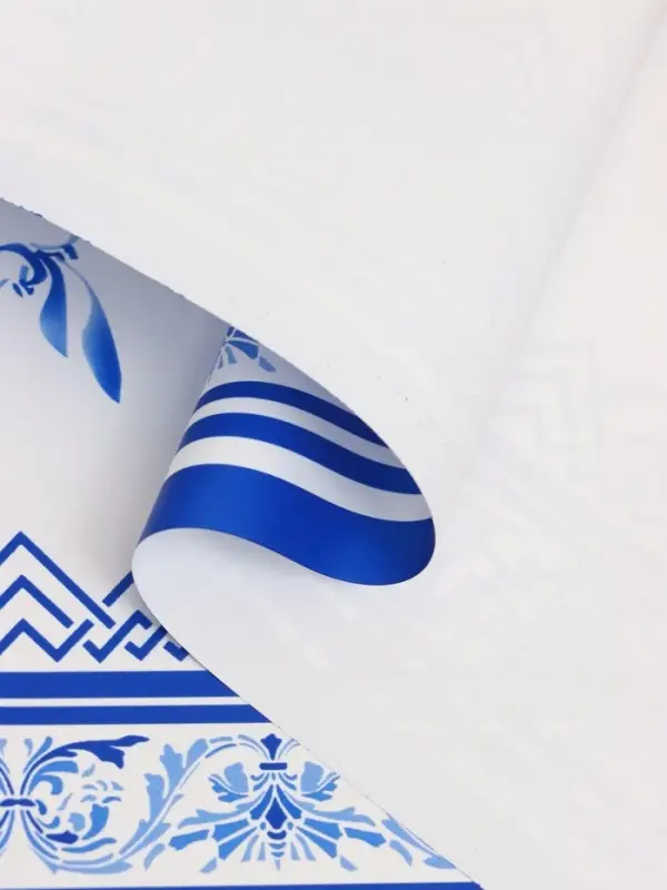 Пленка для цветов, "Эскиз", белая, 57х57 см