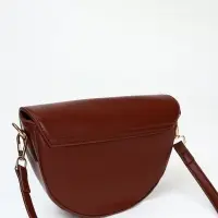 Сумка женская мессенджер на магните, 23&times;8&times;16 см, красно-коричневая