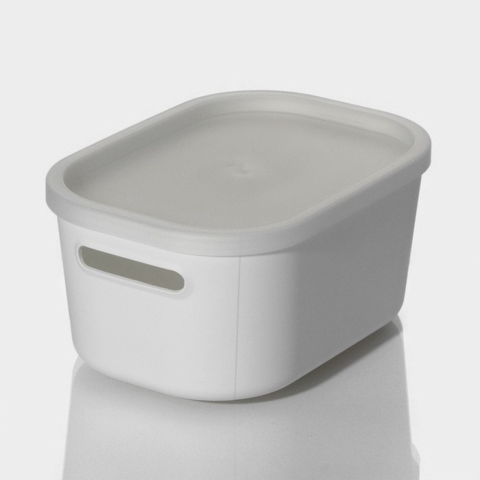 Контейнер для хранения с крышкой LaDо́m «Лёгкость», 17,8×12,7×8,4 см, цвет белый Контейнер для хранения с крышкой LaDо́m «Лёгкость», 17,8×12,7×8,4 см, цвет белый