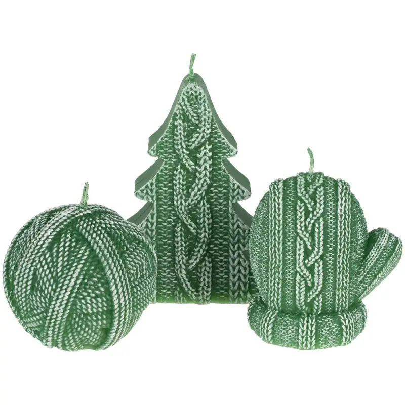 Свеча Kniteam, варежка, зеленая Свеча Kniteam, варежка, зеленая