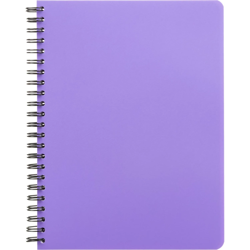 Бизнес-тетрадь А5,96л,кл,спир,пласт,тон.бл. Attache Bright colours Сиренев