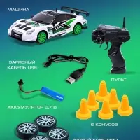 Машина радиоуправляемая &laquo;Японский дрифт&raquo;, дрифт эффект, сменные колеса, работает от аккумулятора