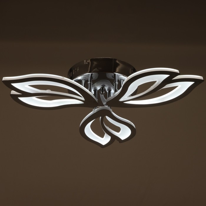 Люстра ГАЛЛОП светодиодная Листопад 60Вт LED 2700-4200К хром 58х58х9,5см