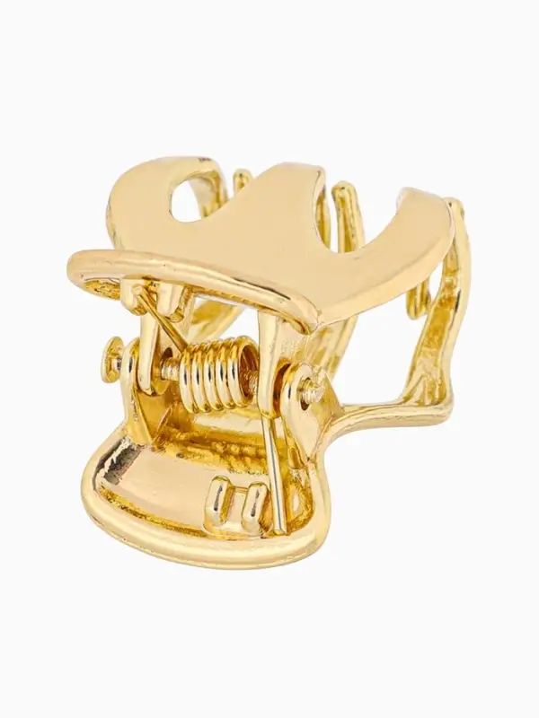 Крабики для волос QF &laquo;Либерти&raquo;, набор 2 шт., зубчики классика, 2 см, золотистый